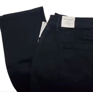 CROFT & BARROW Premium Denim Womens Size 14 Short Black Mid Rise Stretchy NWT